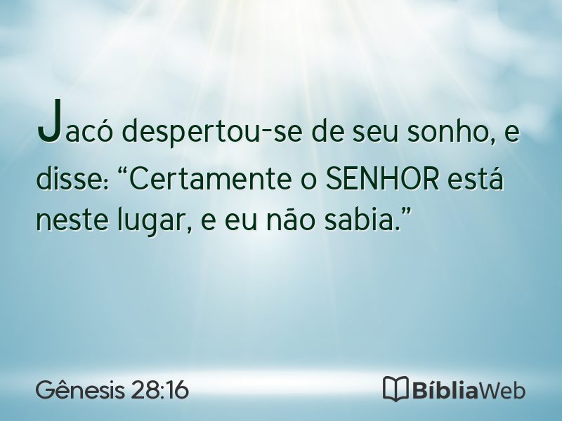 Gênesis 28:16 em imagem para compartilhar