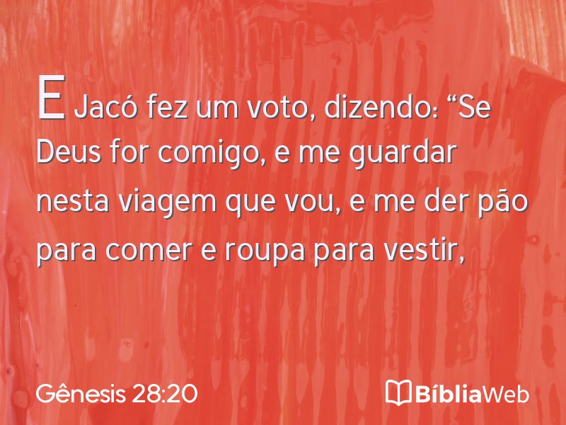 Gênesis 28:20 em imagem para compartilhar