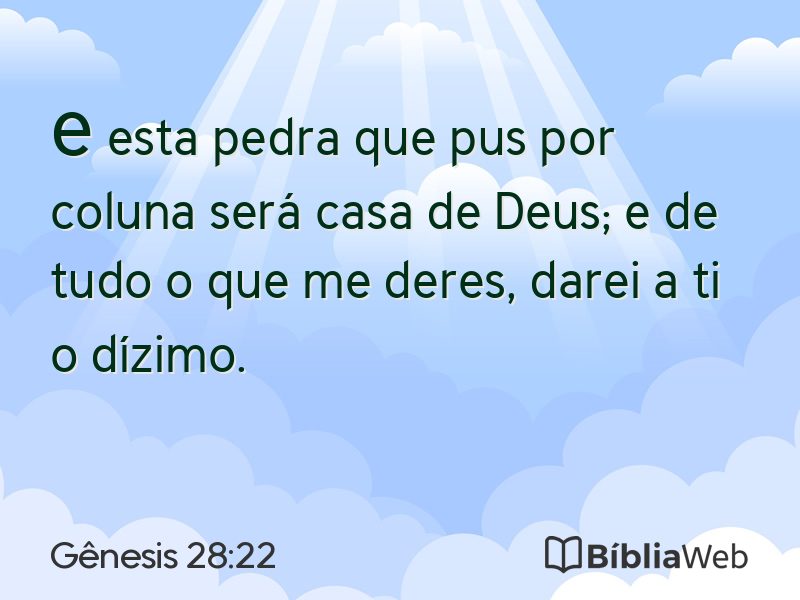 Gênesis 28:22 em imagem para compartilhar