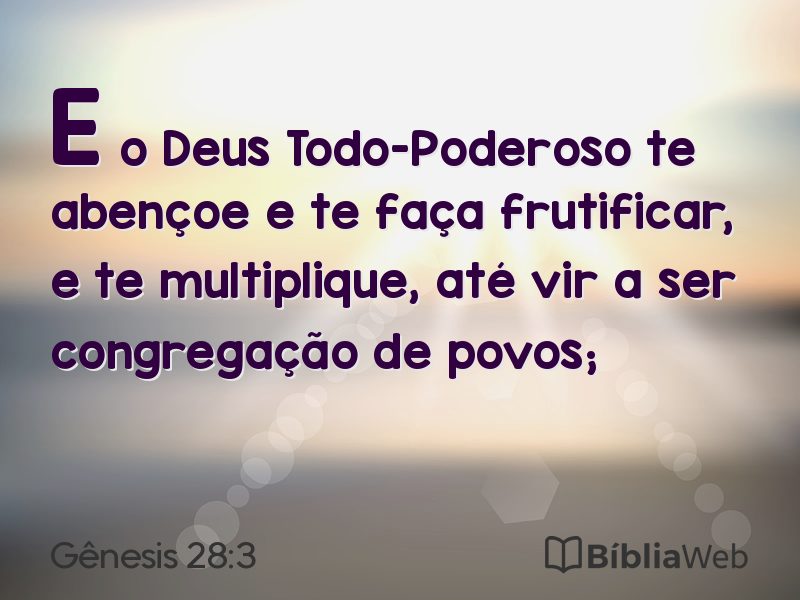 Gênesis 28:3 em imagem para compartilhar