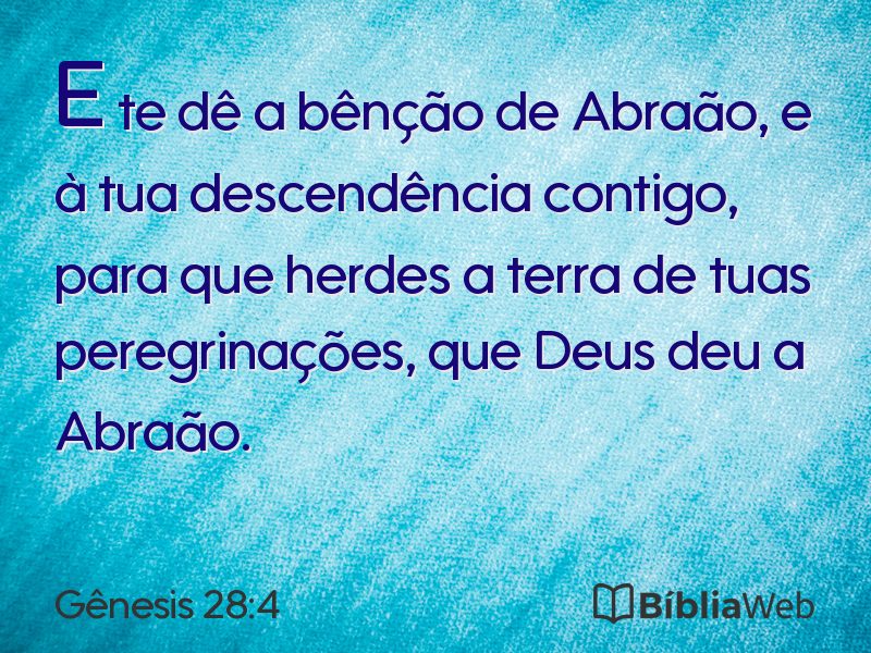 Gênesis 28:4 em imagem para compartilhar