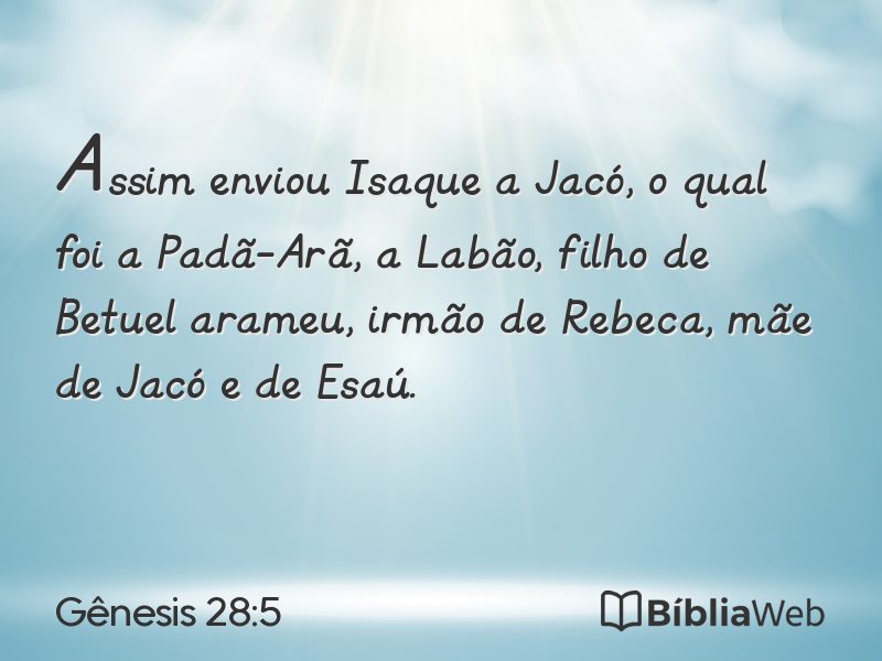 Gênesis 28:5 em imagem para compartilhar