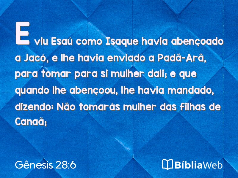 Gênesis 28:6 em imagem para compartilhar