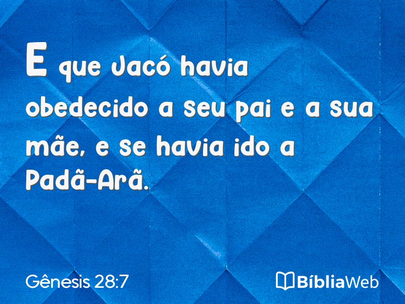 Gênesis 28:7 em imagem para compartilhar