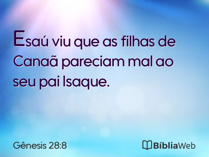 Gênesis 28:8 em imagem para compartilhar