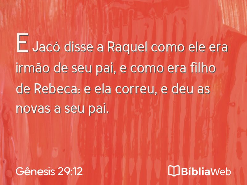 Gênesis 29:12 em imagem para compartilhar