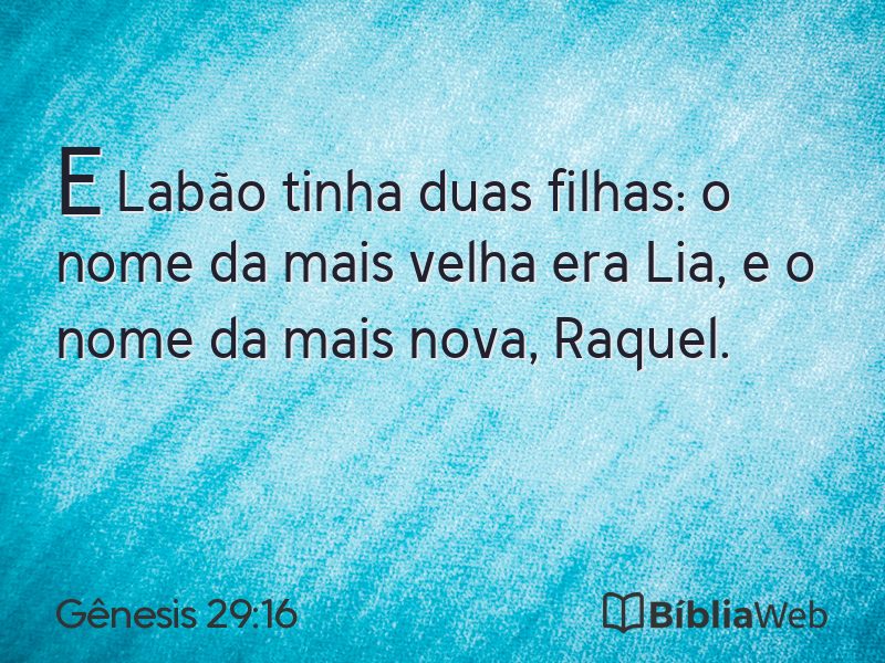 Gênesis 29:16 em imagem para compartilhar