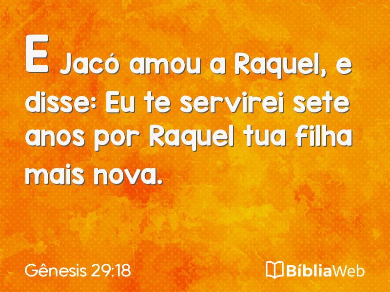 Gênesis 29:18 em imagem para compartilhar