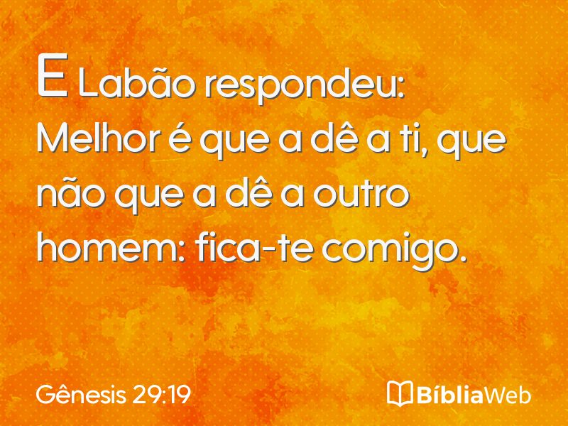 Gênesis 29:19 em imagem para compartilhar