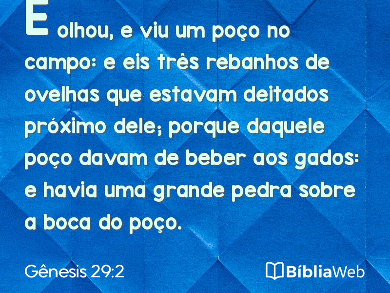 Gênesis 29:2 em imagem para compartilhar