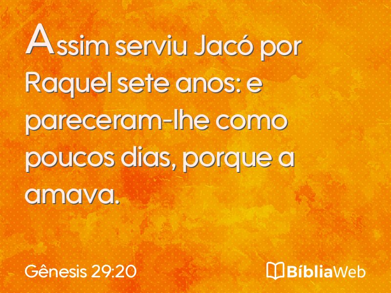 Gênesis 29:20 em imagem para compartilhar