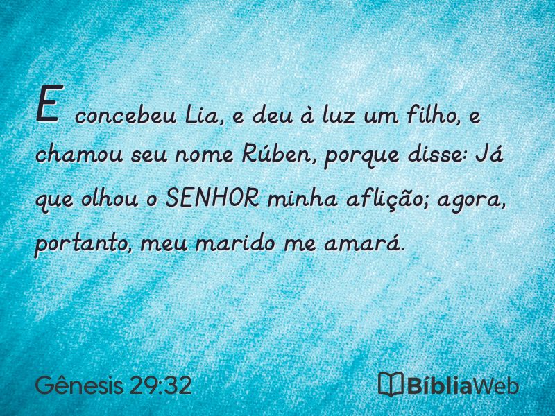 Gênesis 29:32 em imagem para compartilhar