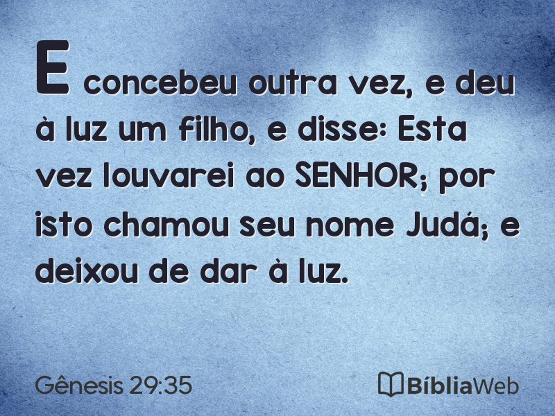 Gênesis 29:35 em imagem para compartilhar