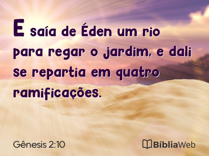 Gênesis 2:10 em imagem para compartilhar