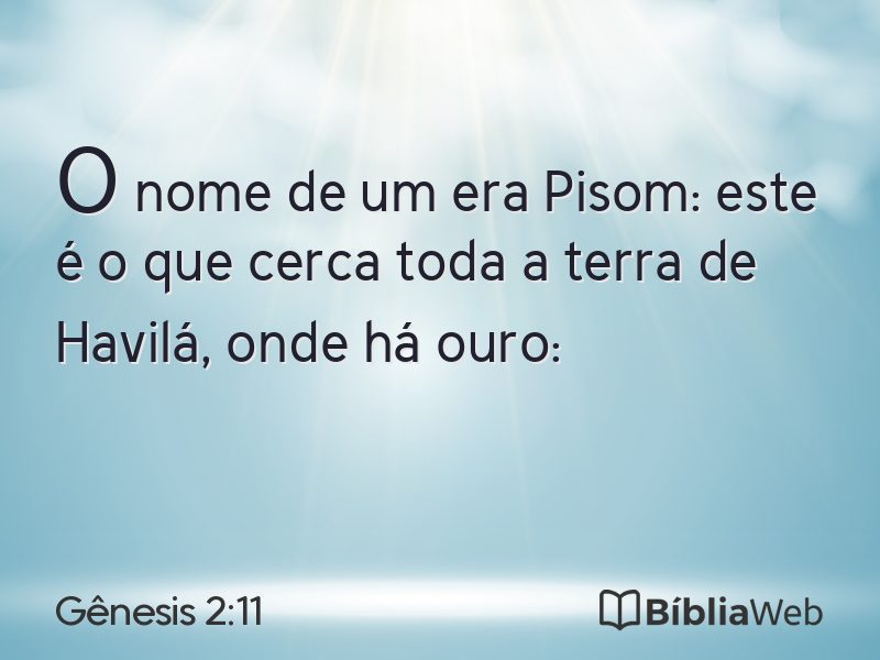 Gênesis 2:11 em imagem para compartilhar
