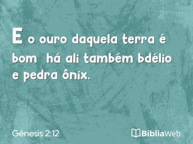 Gênesis 2:12 em imagem para compartilhar