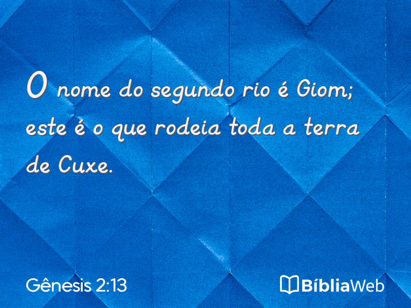 Gênesis 2:13 em imagem para compartilhar