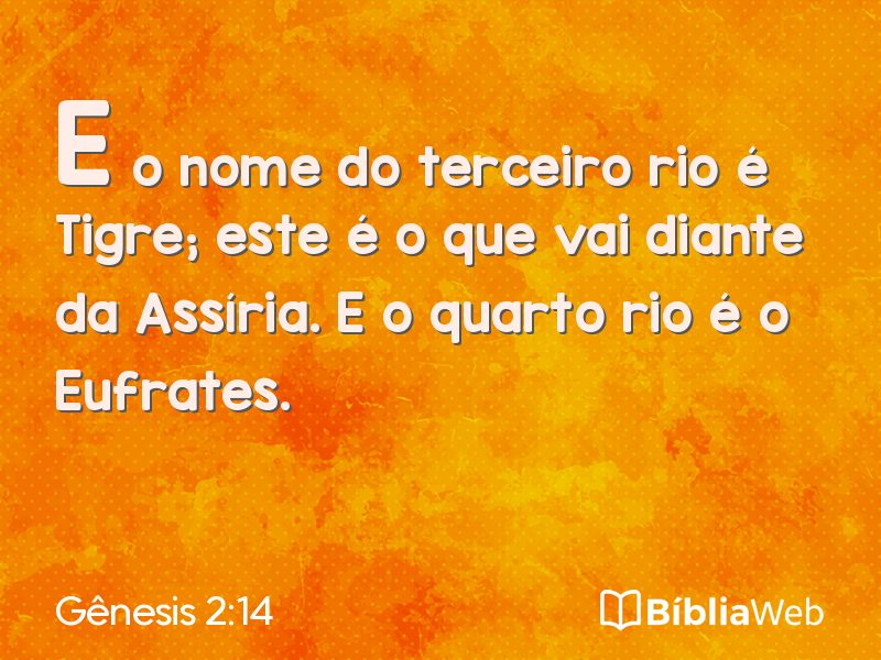 Gênesis 2:14 em imagem para compartilhar