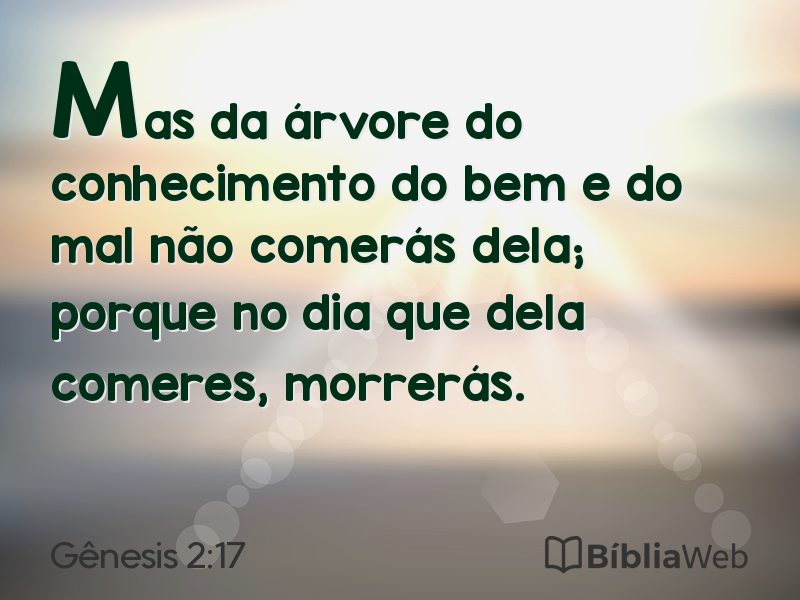 Gênesis 2:17 em imagem para compartilhar
