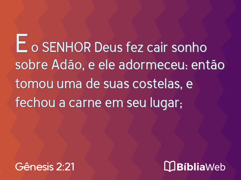 Gênesis 2:21 em imagem para compartilhar
