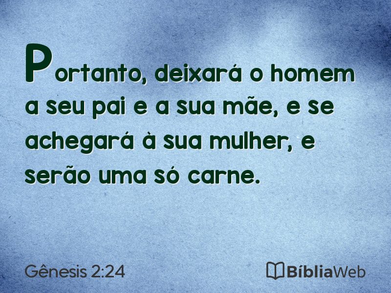 Gênesis 2:24 em imagem para compartilhar