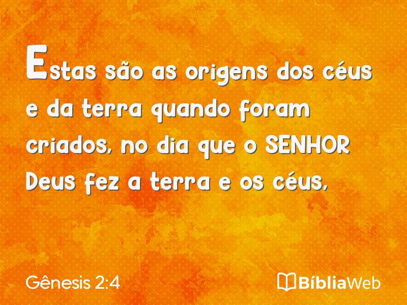 Gênesis 2:4 em imagem para compartilhar