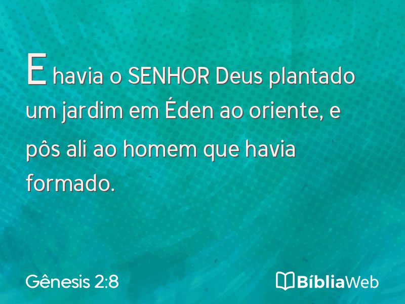 Gênesis 2:8 em imagem para compartilhar