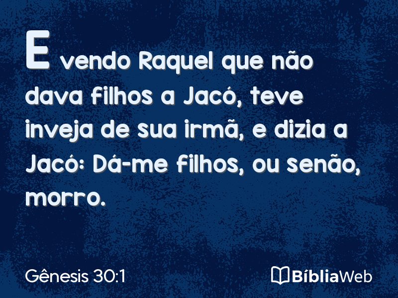 Gênesis 30:1 em imagem para compartilhar