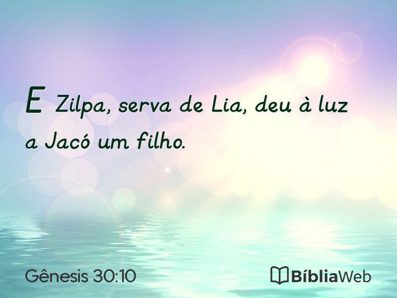 Gênesis 30:10 em imagem para compartilhar