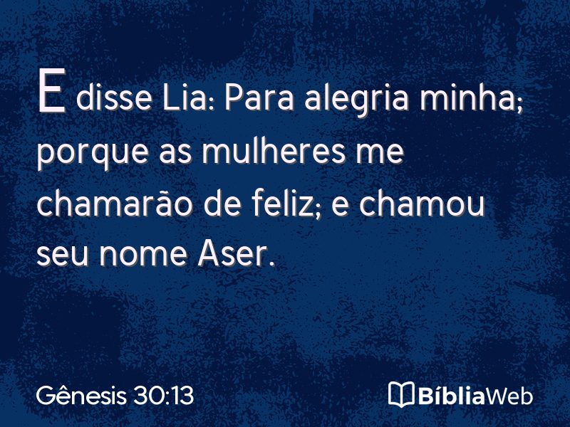 Gênesis 30:13 em imagem para compartilhar