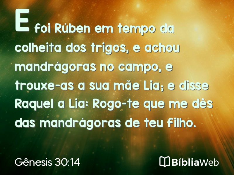 Gênesis 30:14 em imagem para compartilhar