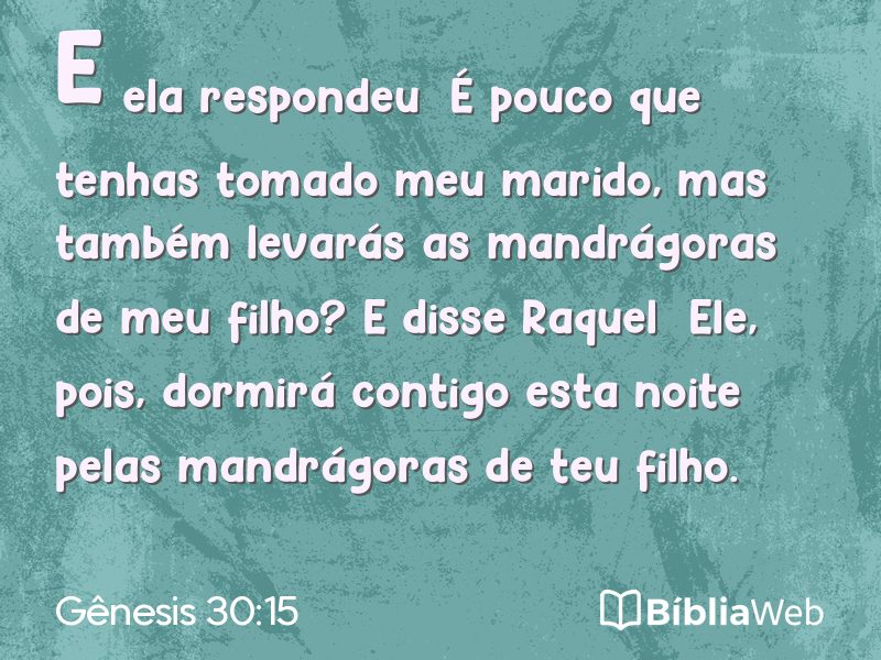Gênesis 30:15 em imagem para compartilhar