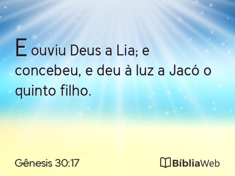 Gênesis 30:17 em imagem para compartilhar