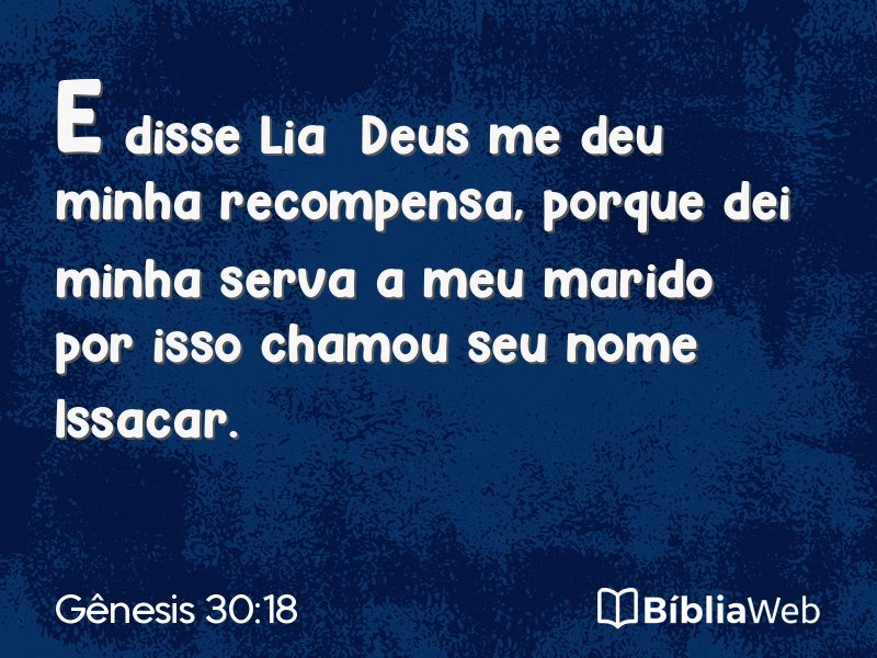 Gênesis 30:18 em imagem para compartilhar