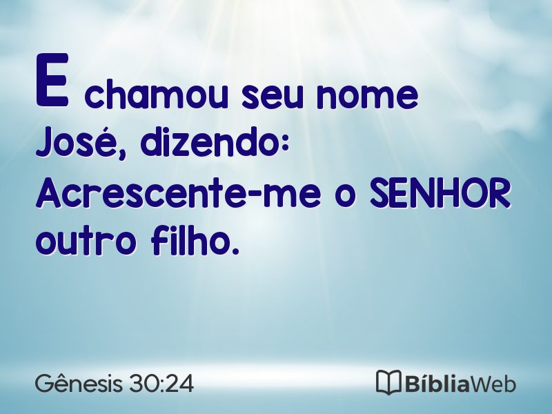 Gênesis 30:24 em imagem para compartilhar
