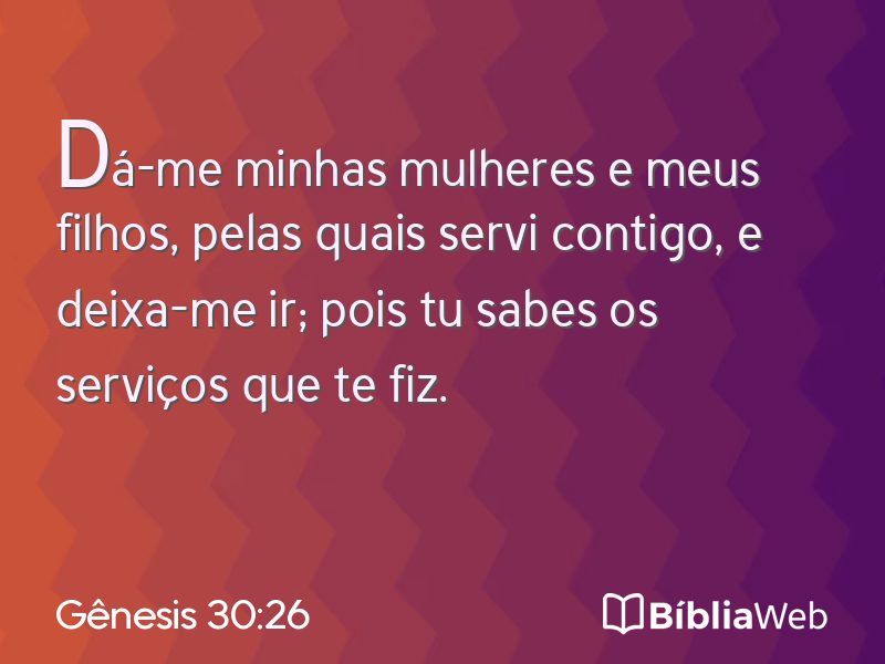 Gênesis 30:26 em imagem para compartilhar