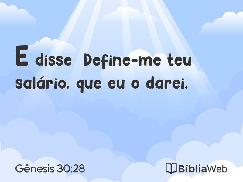 Gênesis 30:28 em imagem para compartilhar