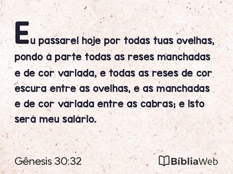 Gênesis 30:32 em imagem para compartilhar