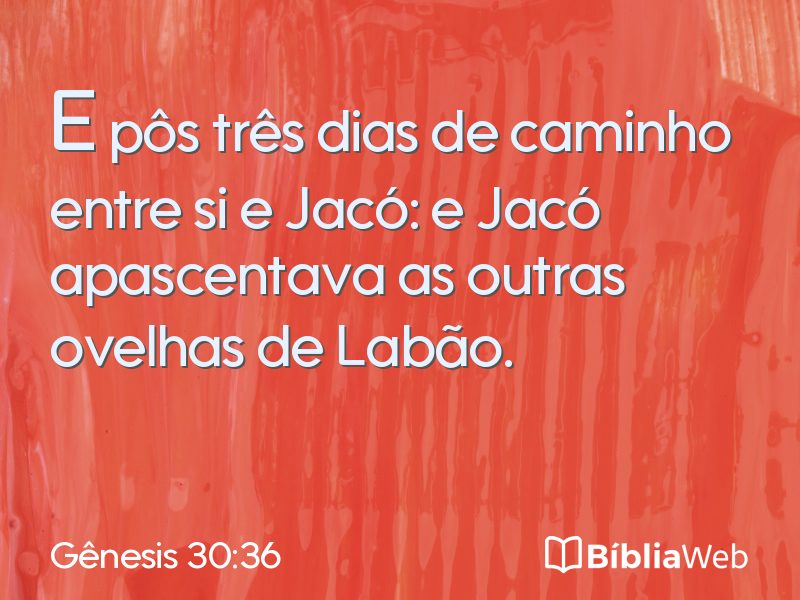 Gênesis 30:36 em imagem para compartilhar