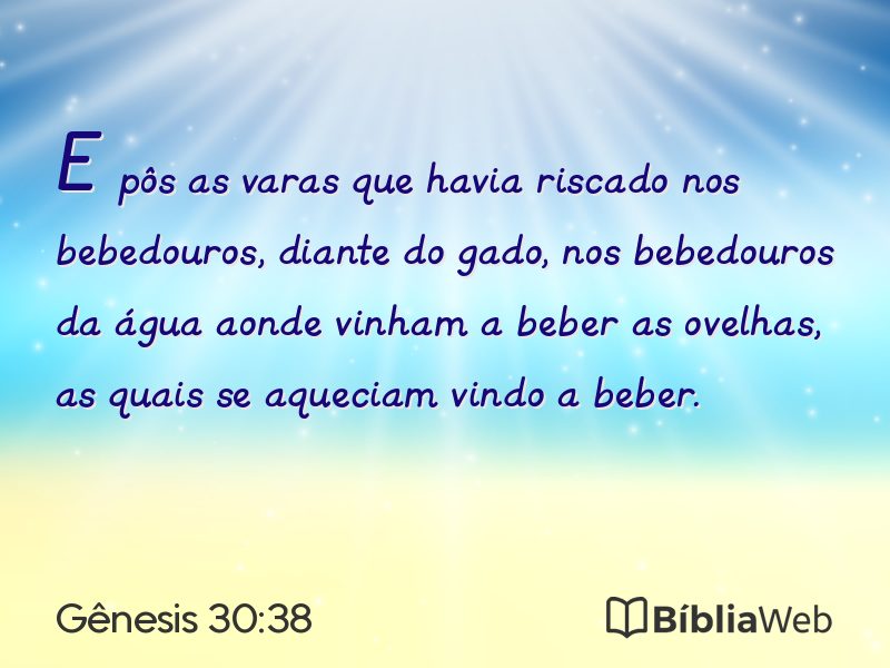 Gênesis 30:38 em imagem para compartilhar