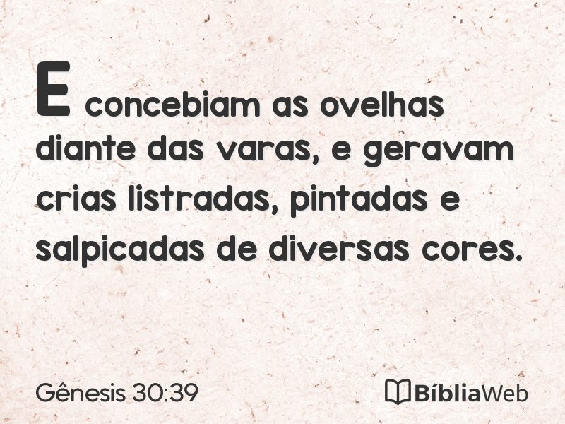Gênesis 30:39 em imagem para compartilhar
