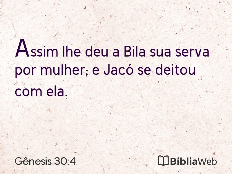 Gênesis 30:4 em imagem para compartilhar