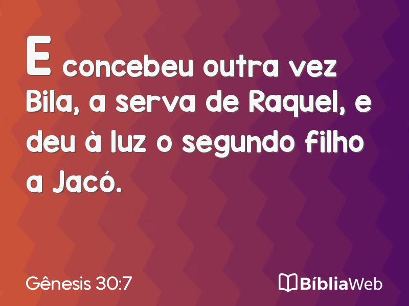 Gênesis 30:7 em imagem para compartilhar