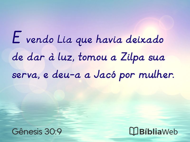 Gênesis 30:9 em imagem para compartilhar