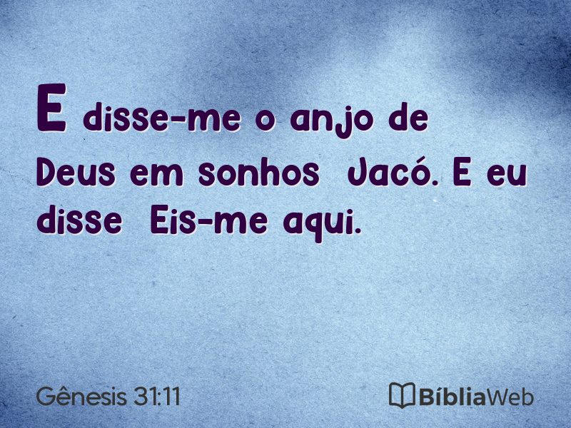 Gênesis 31:11 em imagem para compartilhar