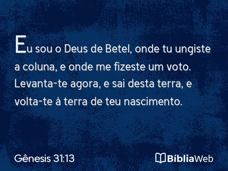 Gênesis 31:13 em imagem para compartilhar