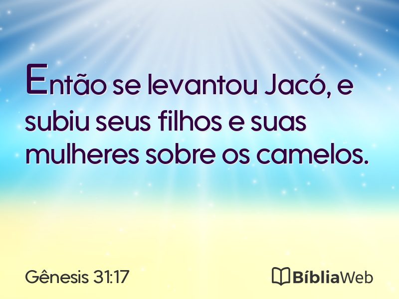 Gênesis 31:17 em imagem para compartilhar