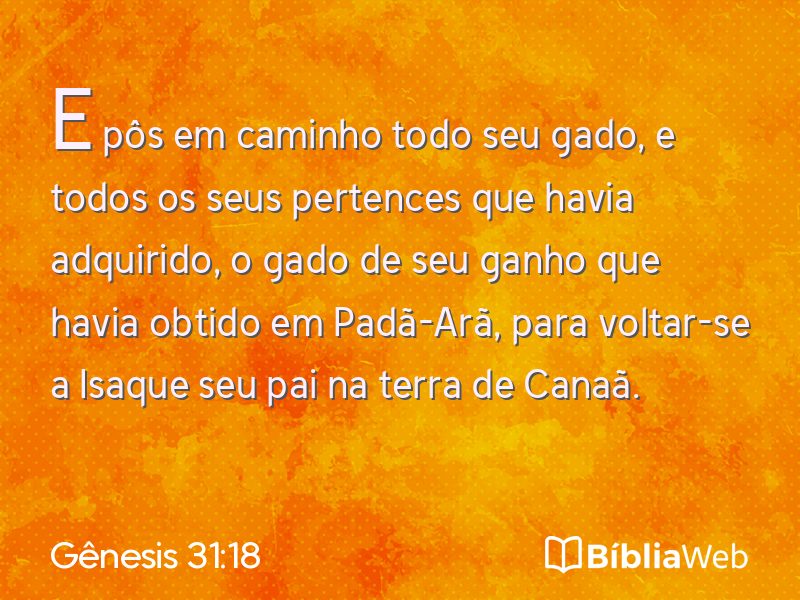 Gênesis 31:18 em imagem para compartilhar