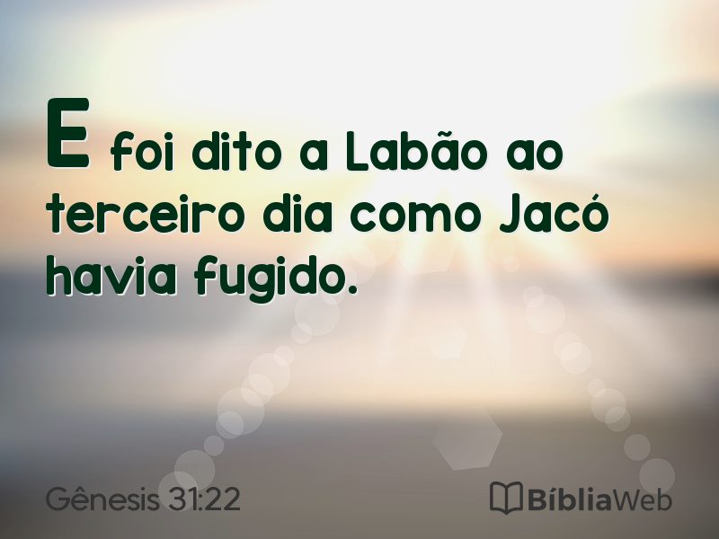 Gênesis 31:22 em imagem para compartilhar