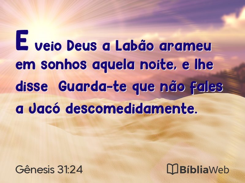 Gênesis 31:24 em imagem para compartilhar
